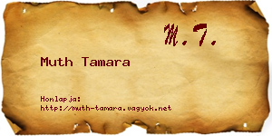 Muth Tamara névjegykártya